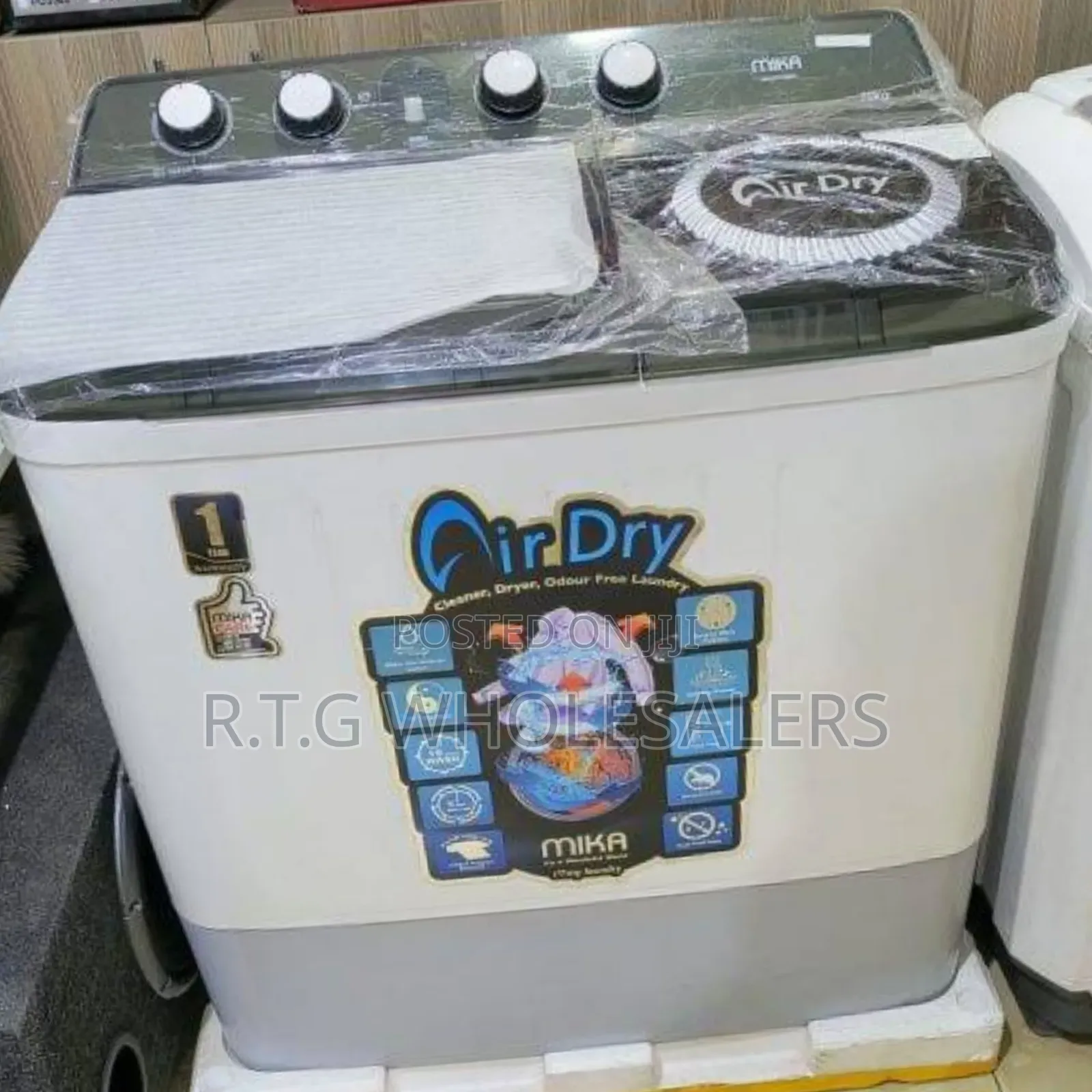 Mika 10kg Twin Tub Washing Machine White
