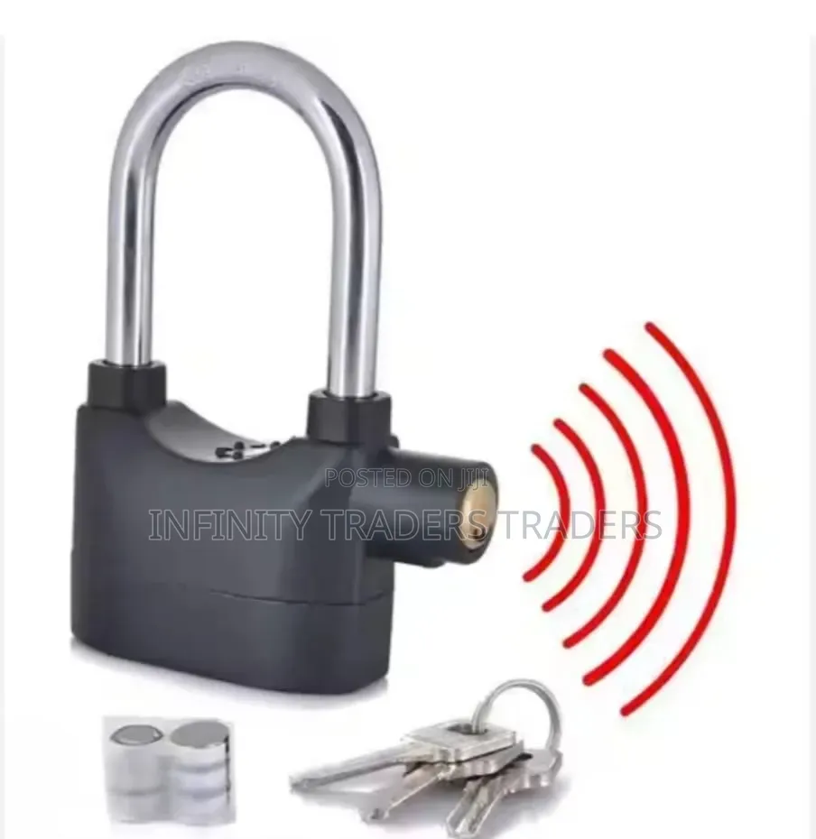 Stainless Steel Black Padlock With Alarm