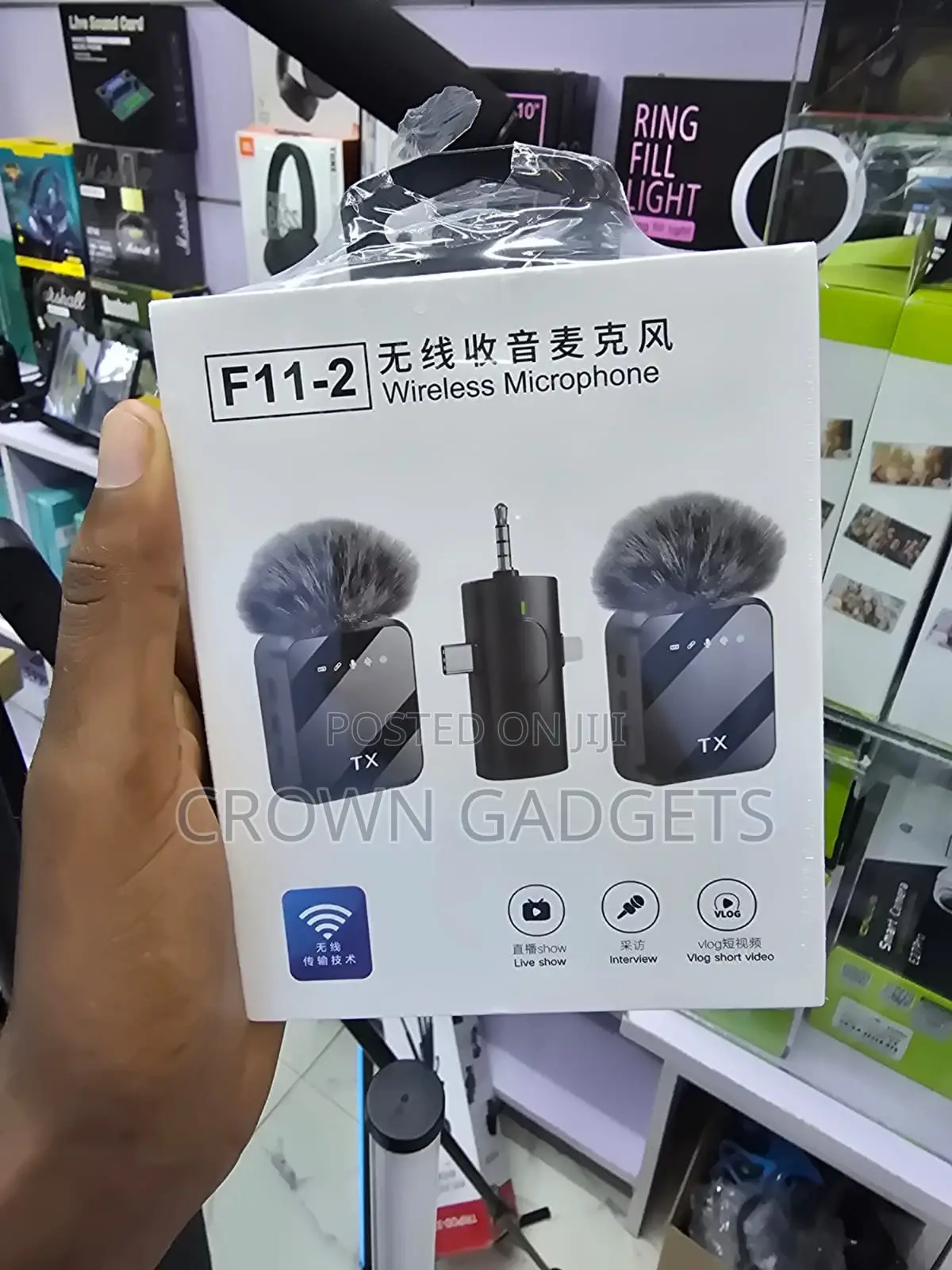 F11-2 Noise Reduction Wireless Microphone 20m Range
