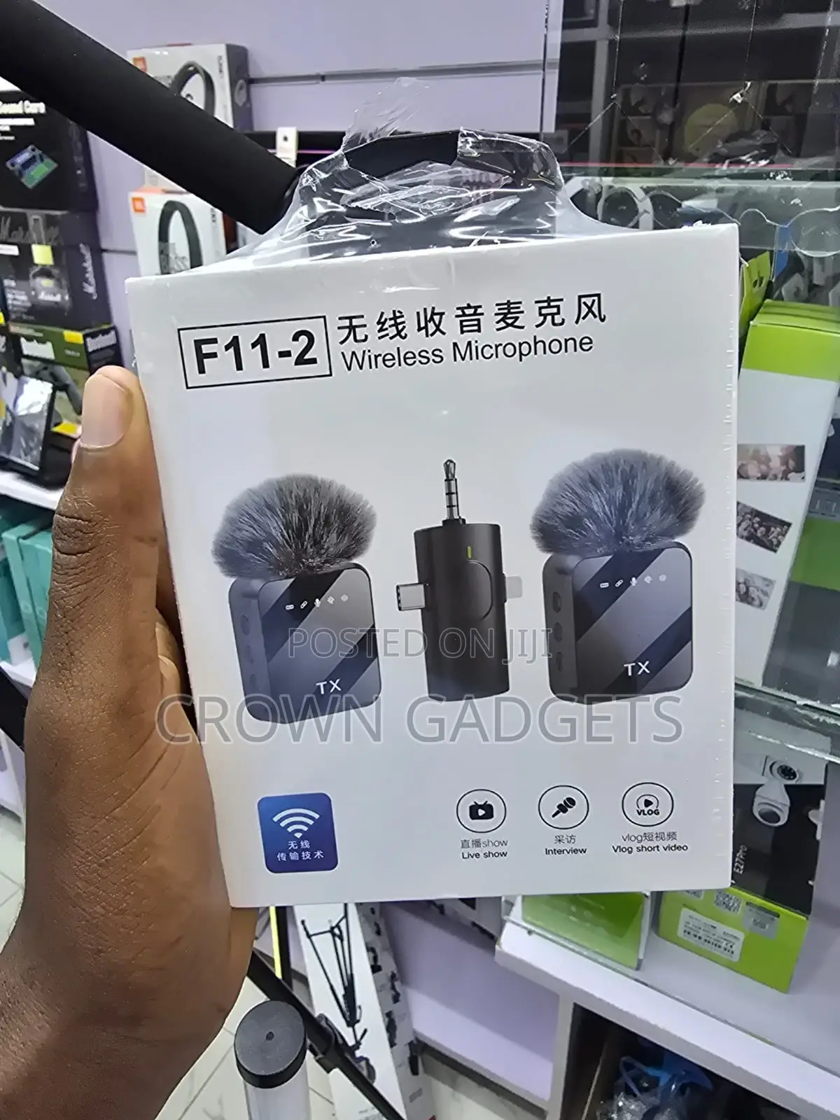 F11-2 Noise Reduction Wireless Microphone 20m Range