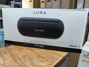 This Is a Harman Kardon Luna Portable Bluetooth Speaker in Black.