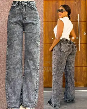 High-Waisted Wide-Leg Mommy Jeans