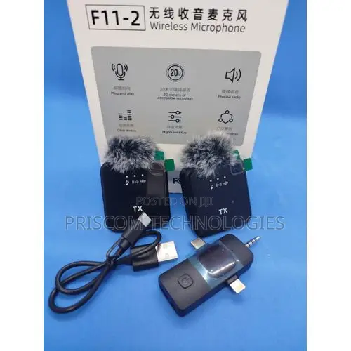 F11-2 Wireless Microphone for Video Recording, Live Streaming, Tiktok