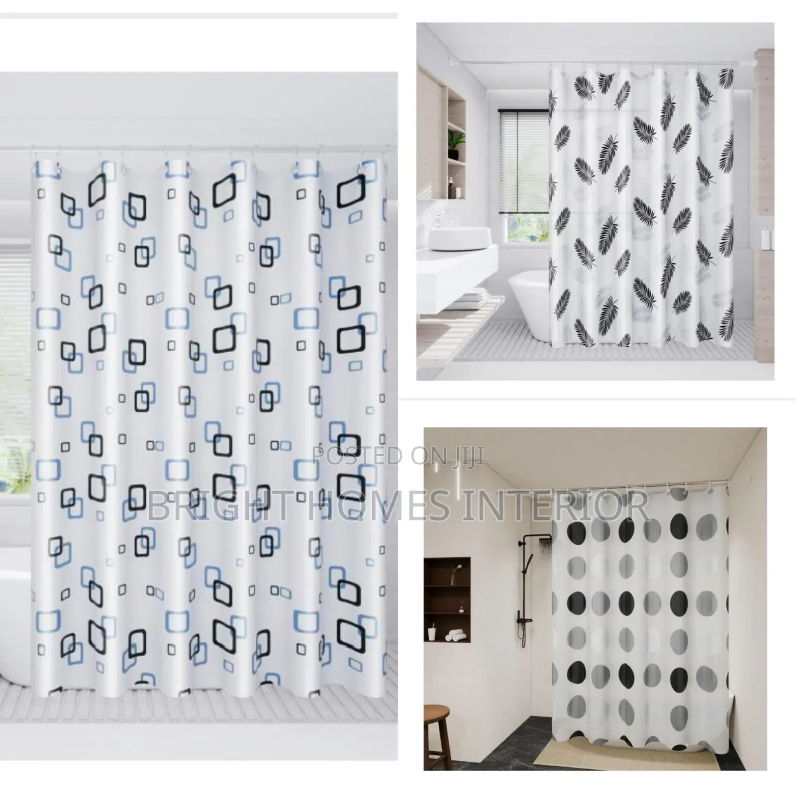 Black and White Shower Curtain