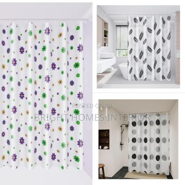 Beautiful Floral Shower Curtain PVC Material - main view