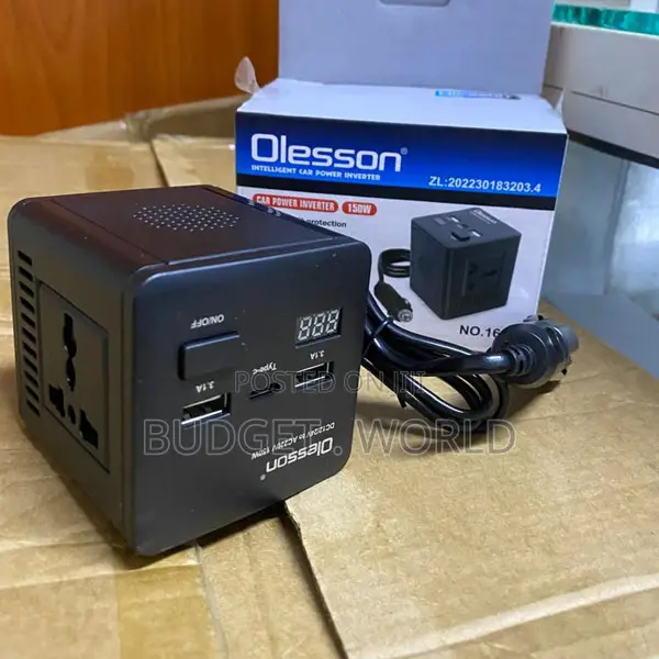 Olesson 150 Watt Vehicle Power Inverter With Usb Fast Charging Ports