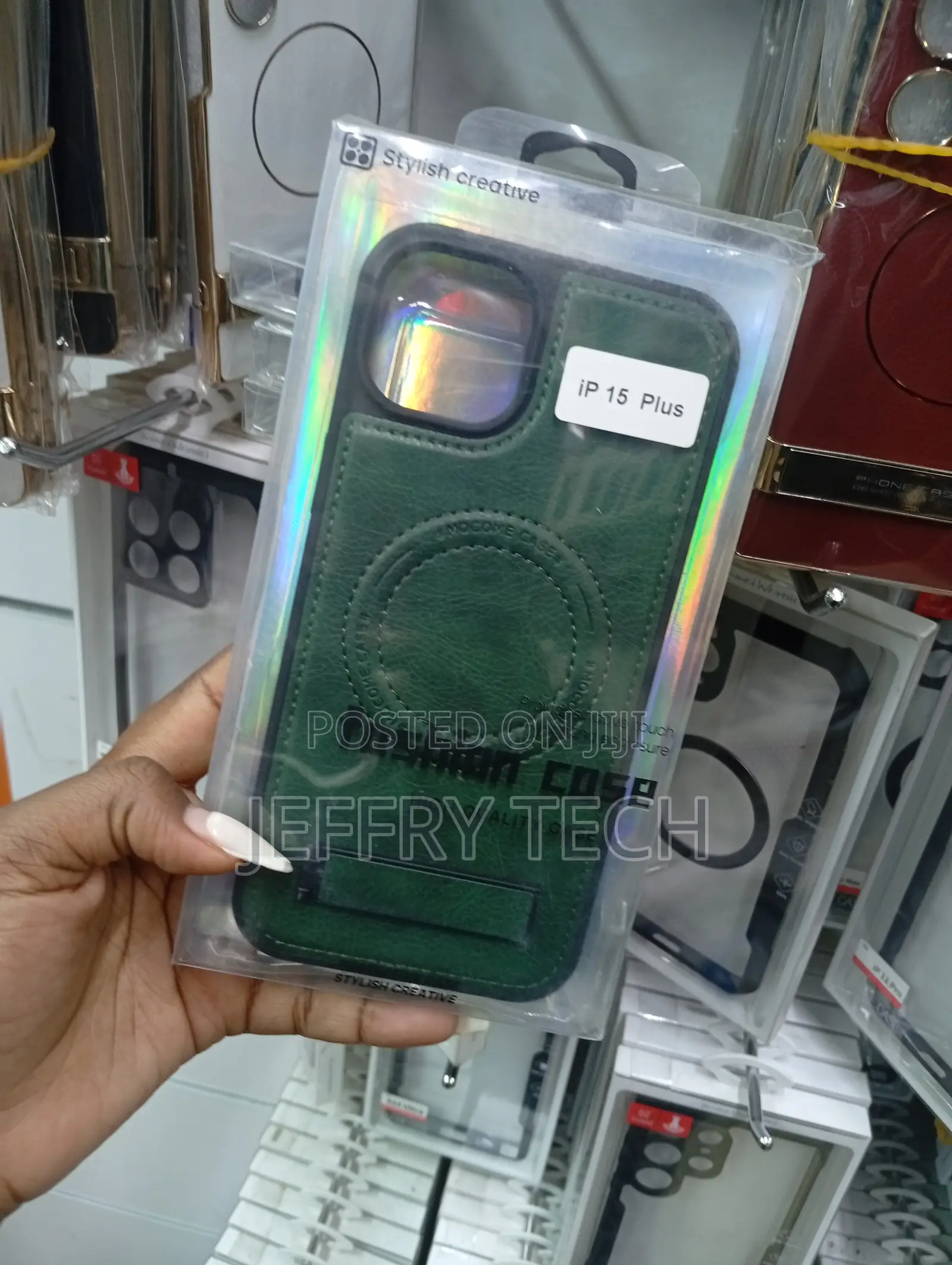 Leather Magnetic Phone Case With Designed for the iPhone 15 Plus