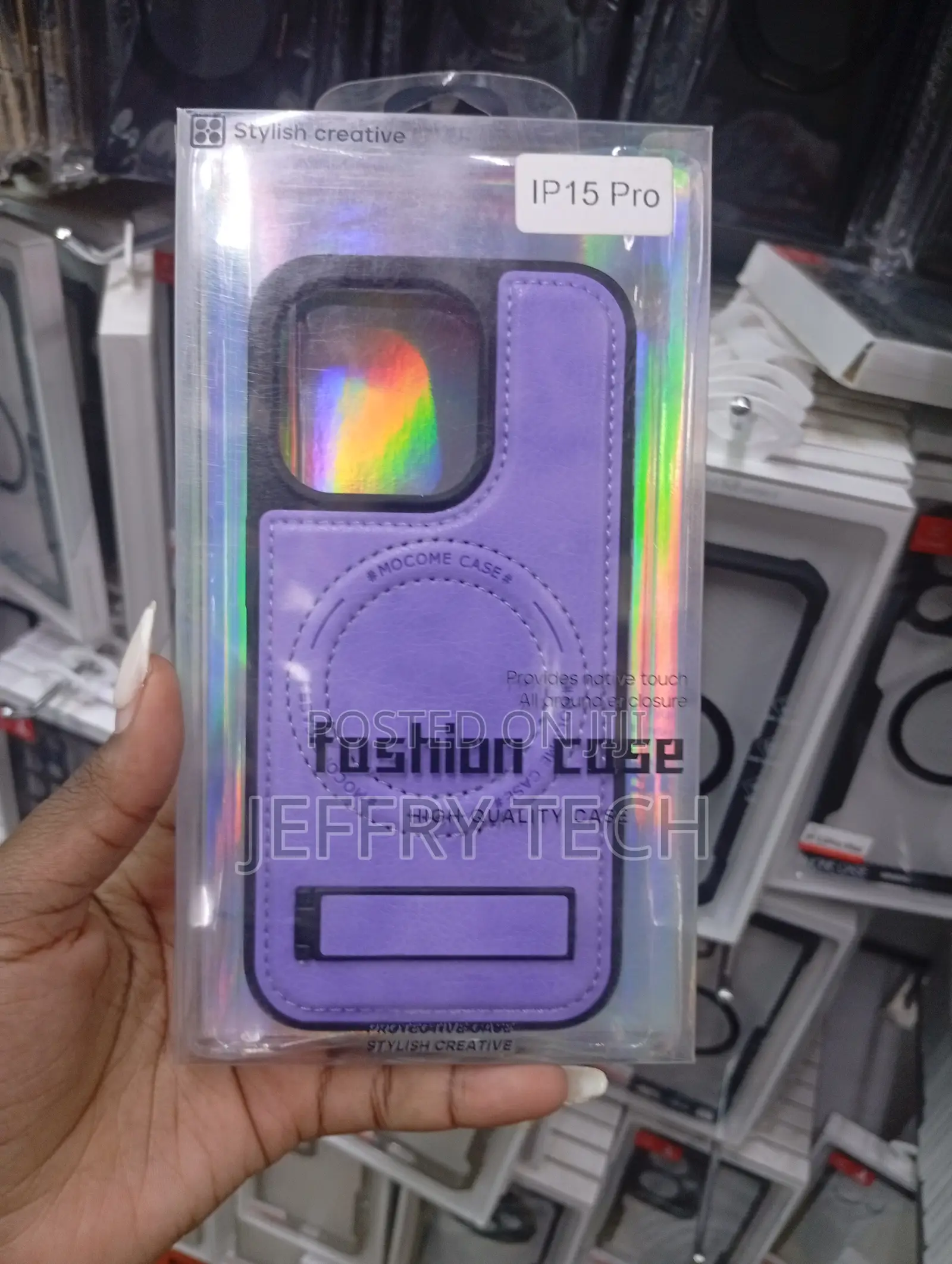 Purple Mocome Fashion Case for an iPhone 15 Pro