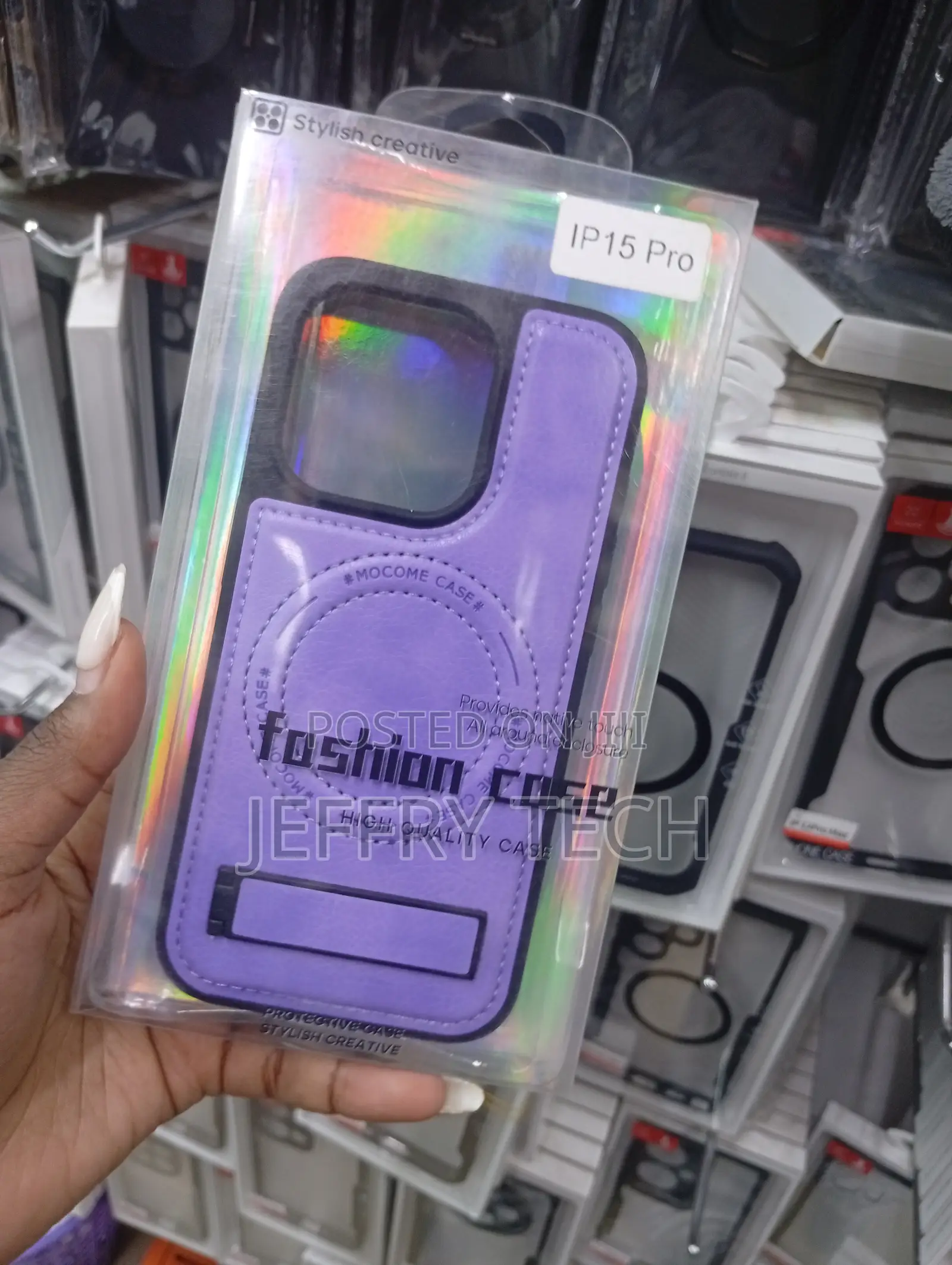 Purple Mocome Fashion Case for an iPhone 15 Pro