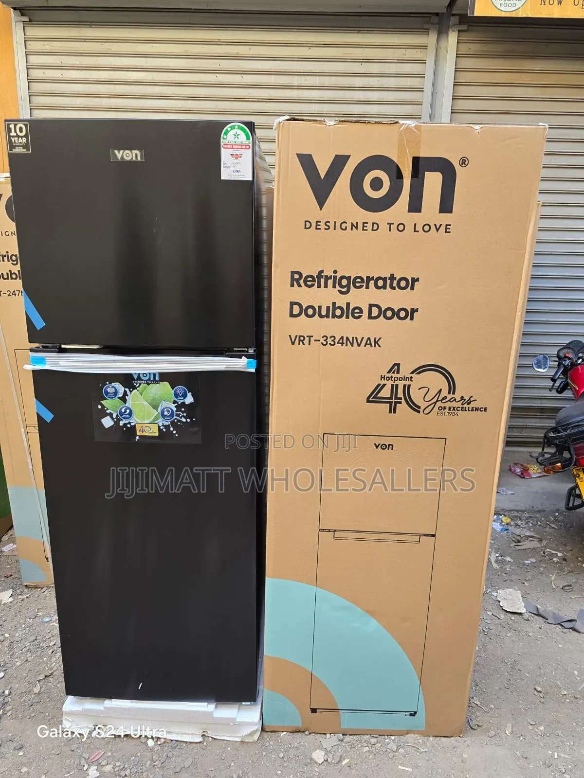 Von 334 Litres No Frost Double Door Refrigerator