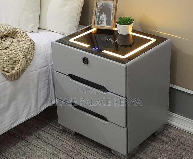 Bedside Table: 3 Drawer Led Smart Nightstand - thumbnail 5