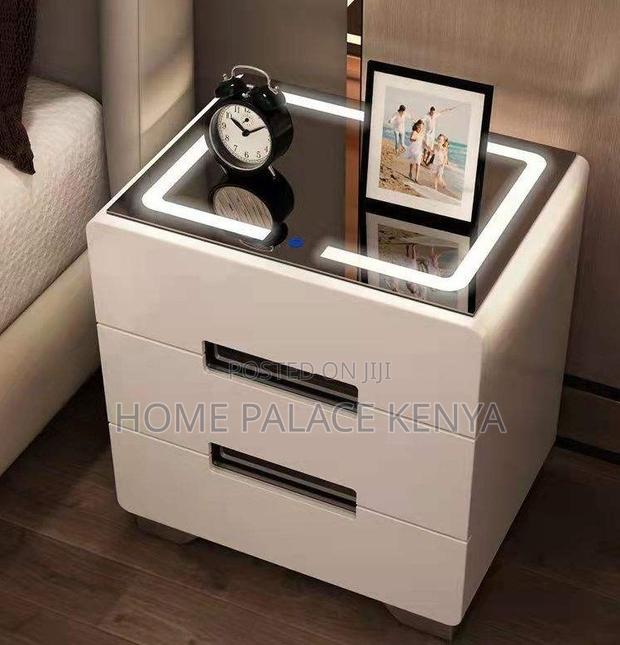 Bedside Table: 3 Drawer Led Smart Nightstand - thumbnail 11