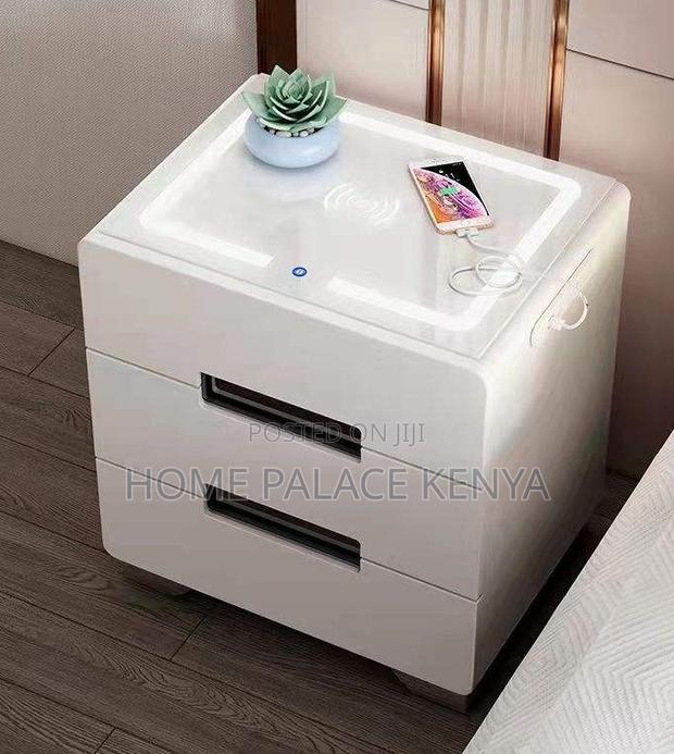 Bedside Table: 3 Drawer Led Smart Nightstand - thumbnail 12
