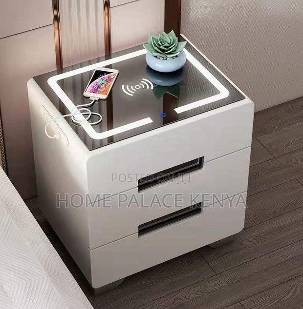 Bedside Table: 3 Drawer Led Smart Nightstand - thumbnail 15