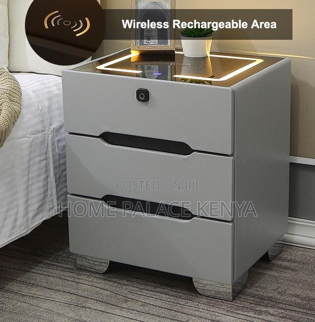 Bedside Table: 3 Drawer Led Smart Nightstand - thumbnail 16