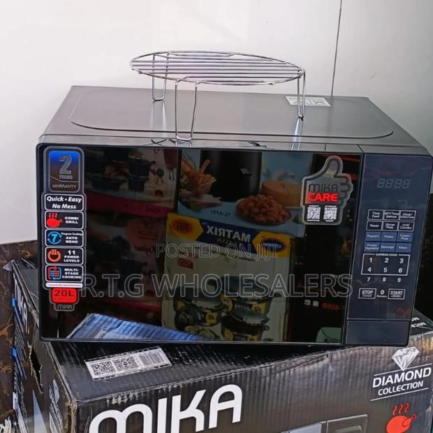 Mika 20l Microwave Oven Grill Silver 1000w Grill Function