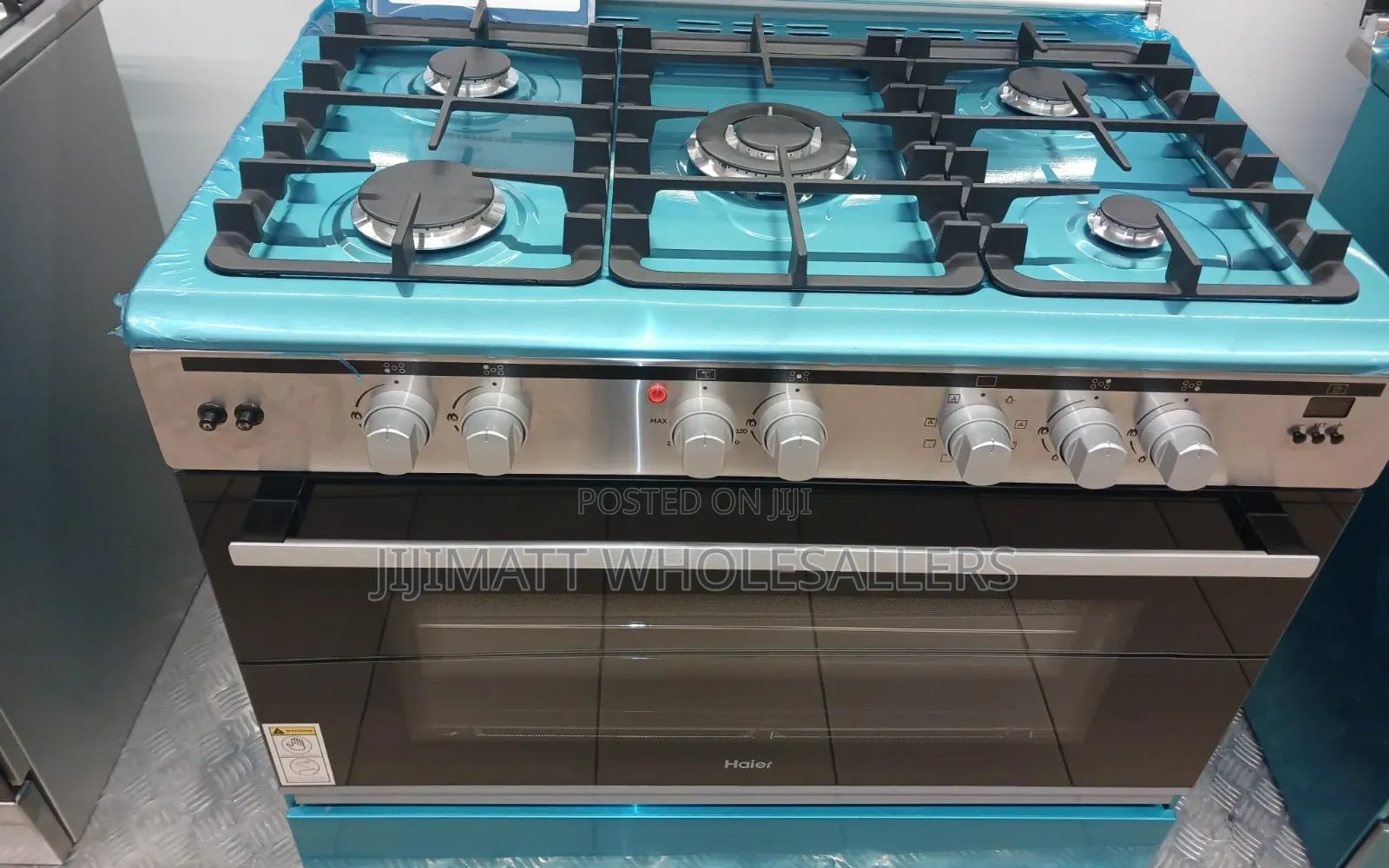 60*90 Haier 5 Gas Standing Cooker With Electric Oven and Wok Burner