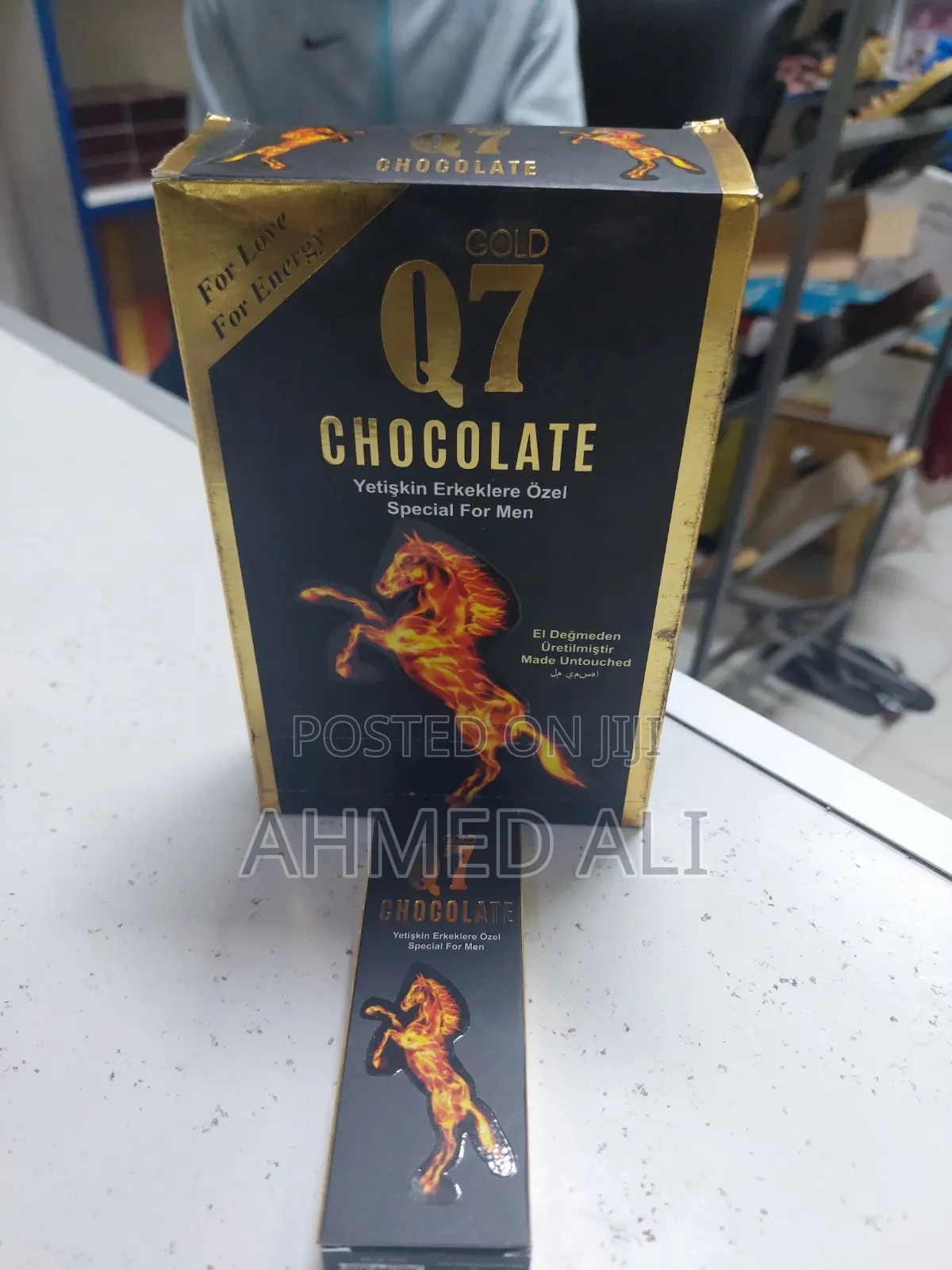 Q7 Gold Natural Turkish Chocolate With Epimedium. 12 Bars.