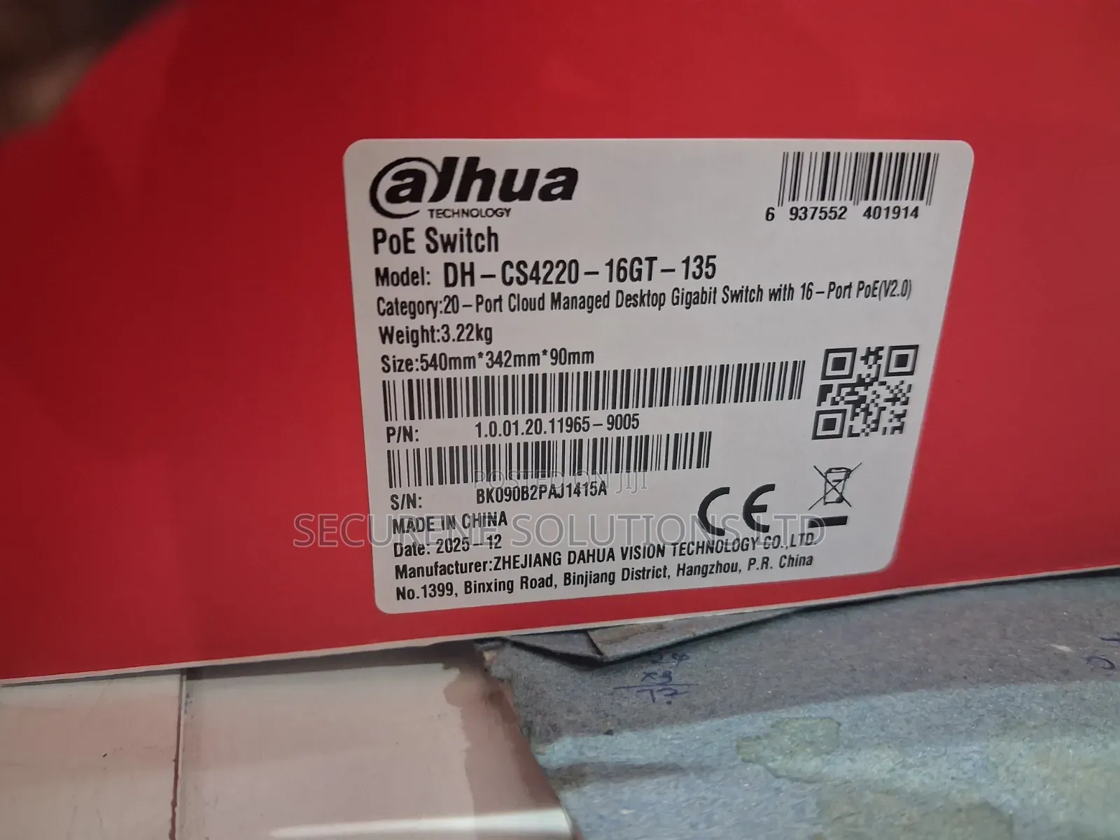 Dahua 16-Port Gigabit Poe Switch Dh-Cs4220-16gt-135