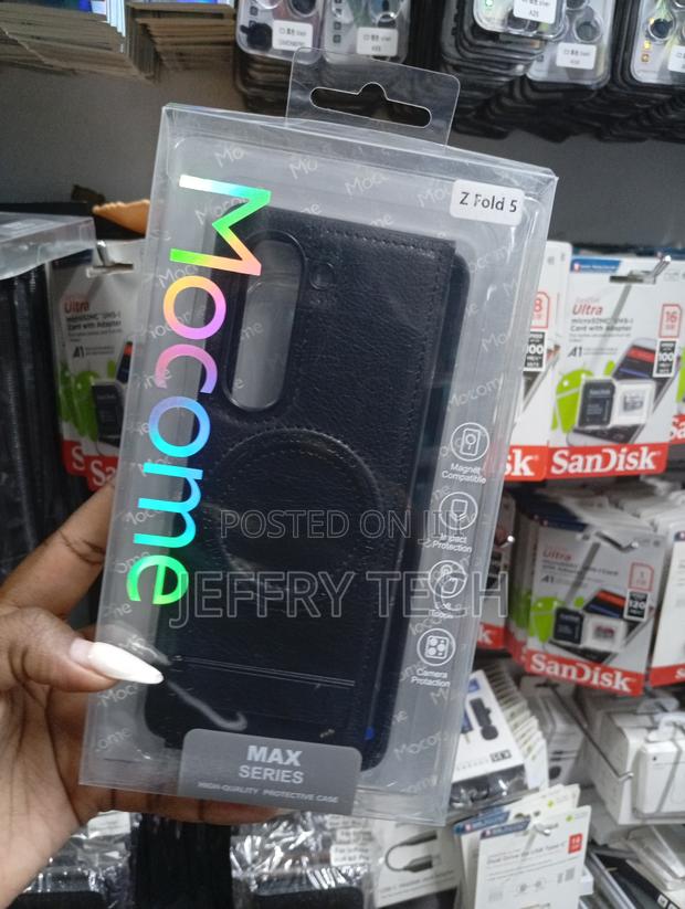 Lack Leather Magnetic Case for the Samsung Galaxy Z Fold 5. - thumbnail 2