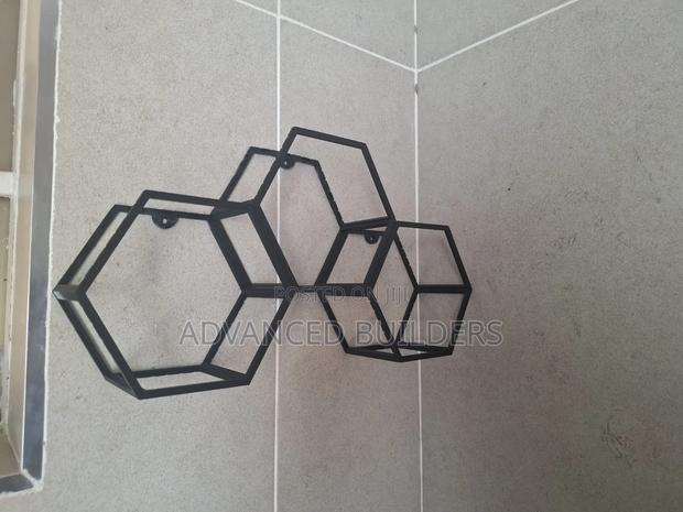 3 Piece Hexagonal Tissue Holder Black