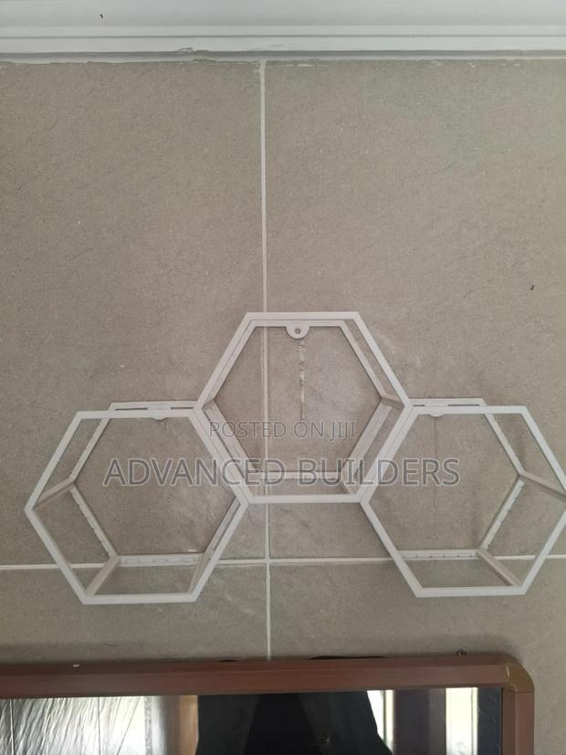 3 Piece Hexagonal Tissue Holder White - thumbnail 2