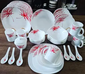 39pcs Square Opal Glass Dinner Set