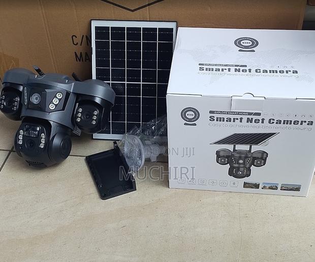 V380 Solar CCTV Camera 3 Lens Wifi Triple Lens Solar CCTV Camera