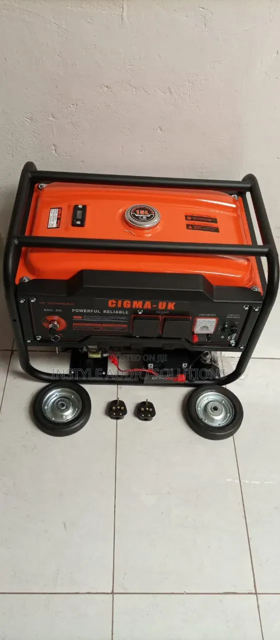 3.7 Kva Cigma- Uk Petrol Engine Keystart Generator With Movable Wheels
