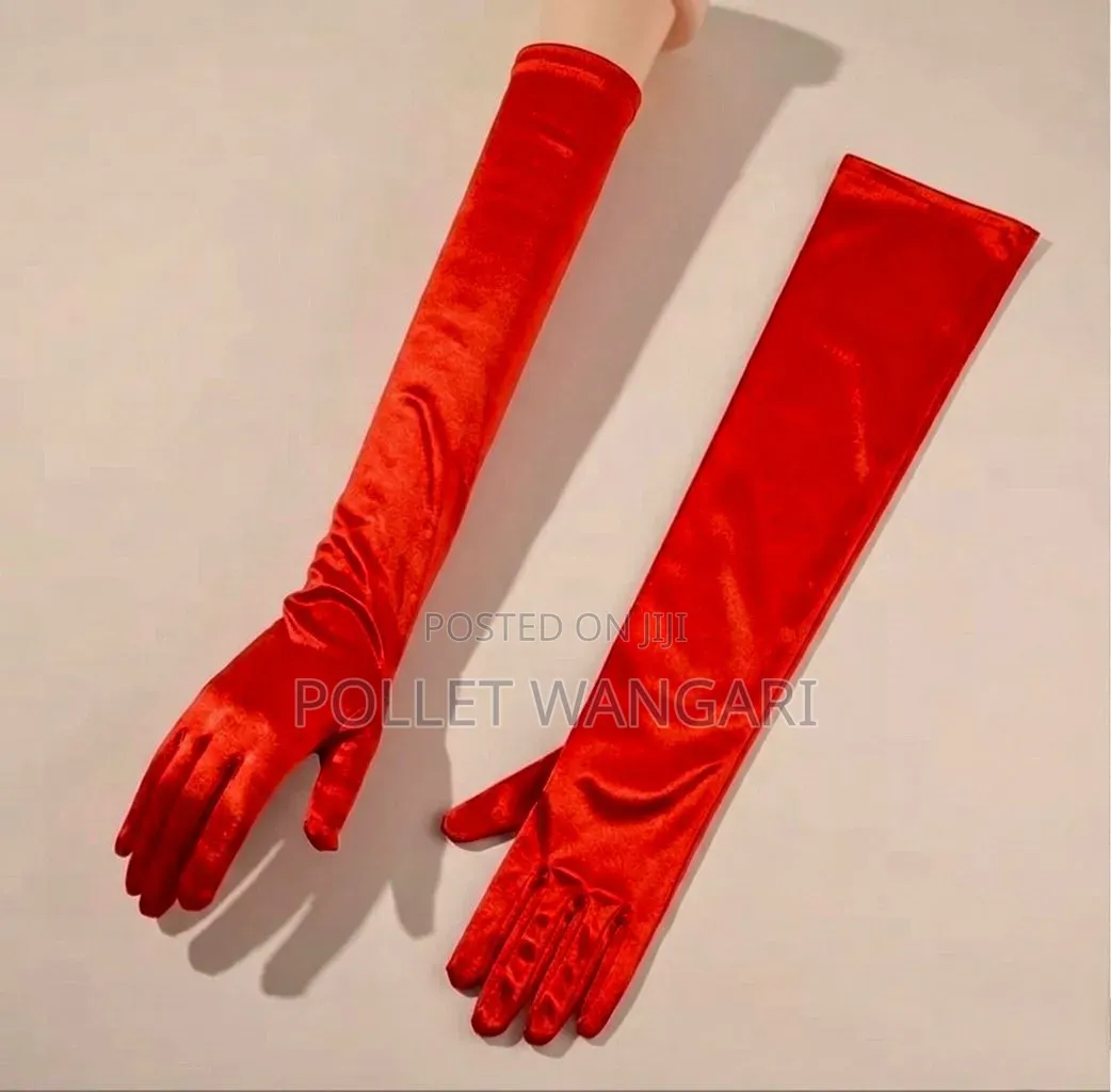 Long Opera Gloves( Available In White, Red And Black And Maroon)