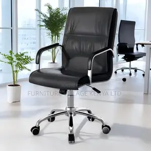 Swivel Leather Office Workstation Chair