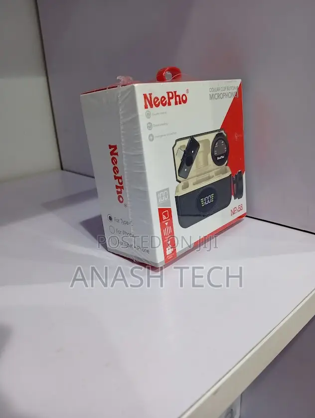 Wireless Neepho Np-58 Microphone Kit – Smart Charging Case Dual Mics