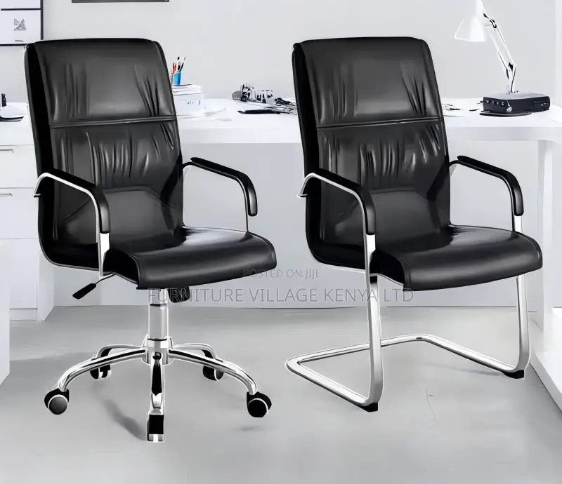 Swivel Leather Office Workstation Chair