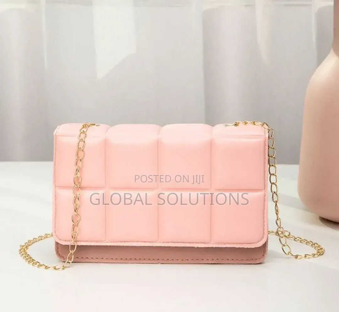 Pu Leather Crossbody Bag With a Quilted Square Pattern