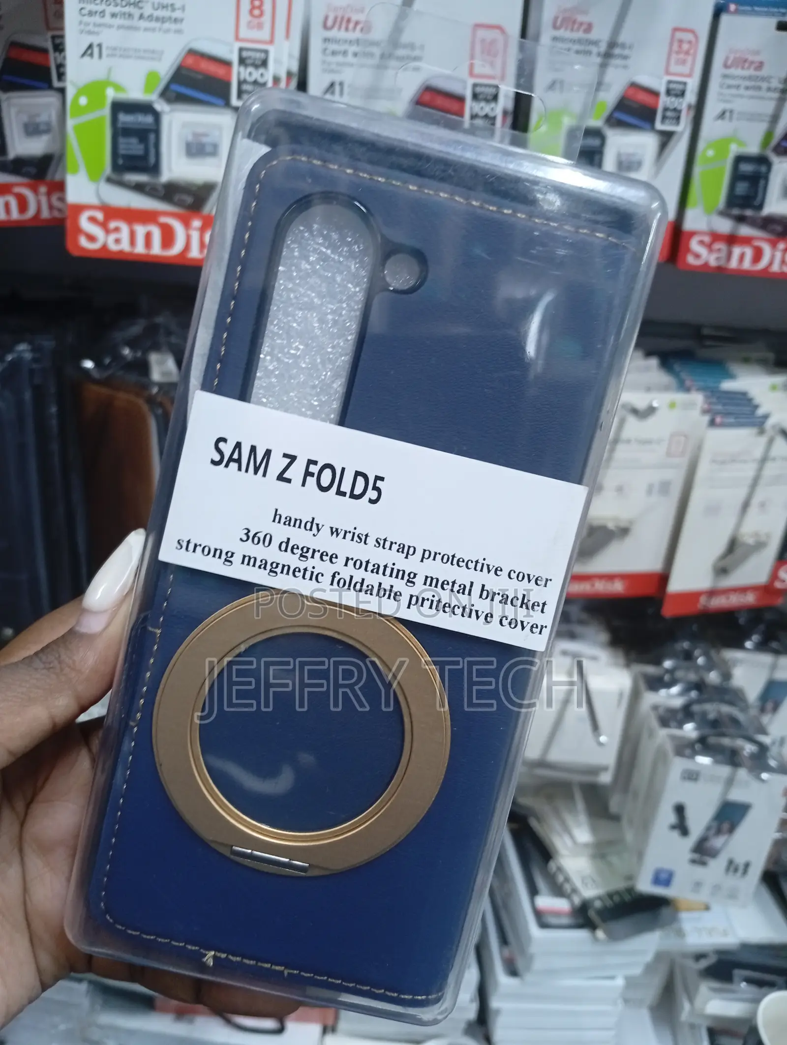 Leather Protective Case Designed for the Samsung Galaxy Z Fold 5,
