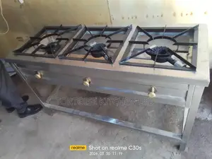 Stainless Steel Commercial Three Burner Gas Cooker Size 1500mm By550mm