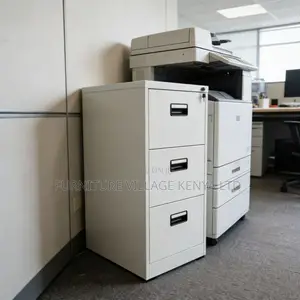 3-Drawer White Metallic Locker File Cabinet