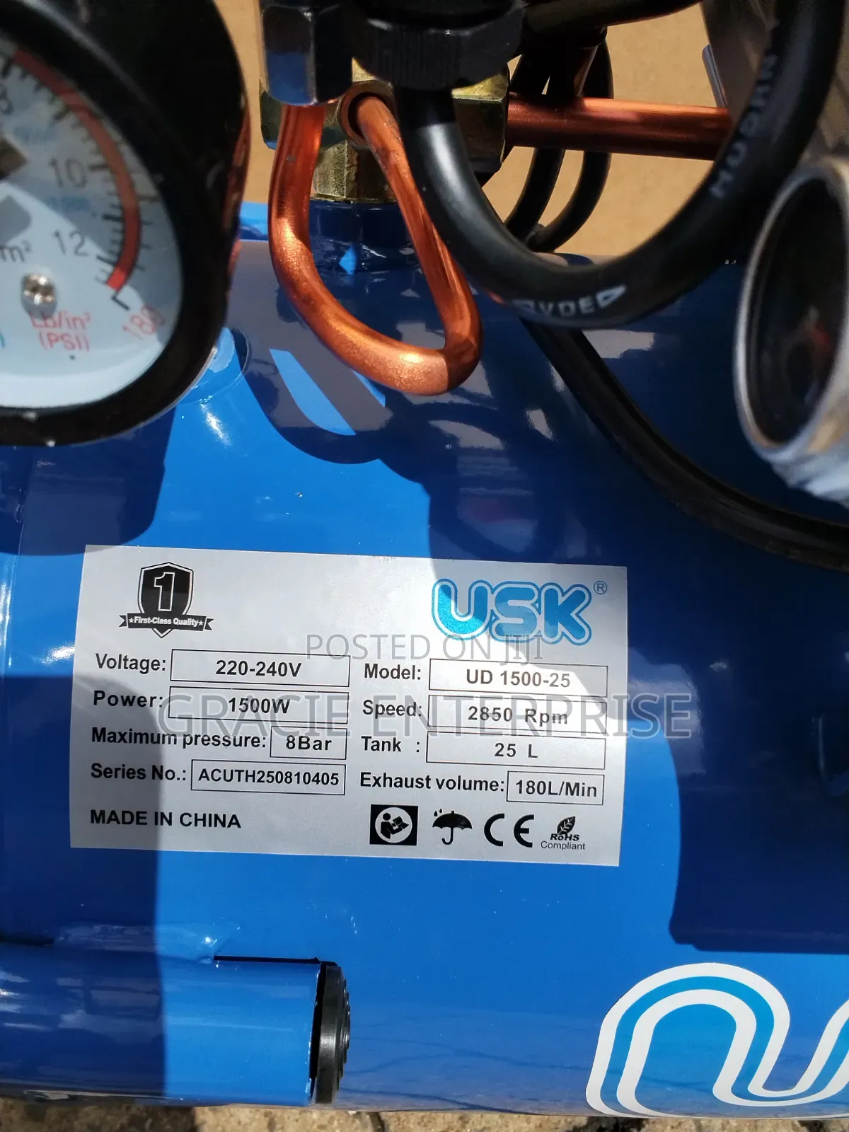 Usk Air Compressor 25 Litres