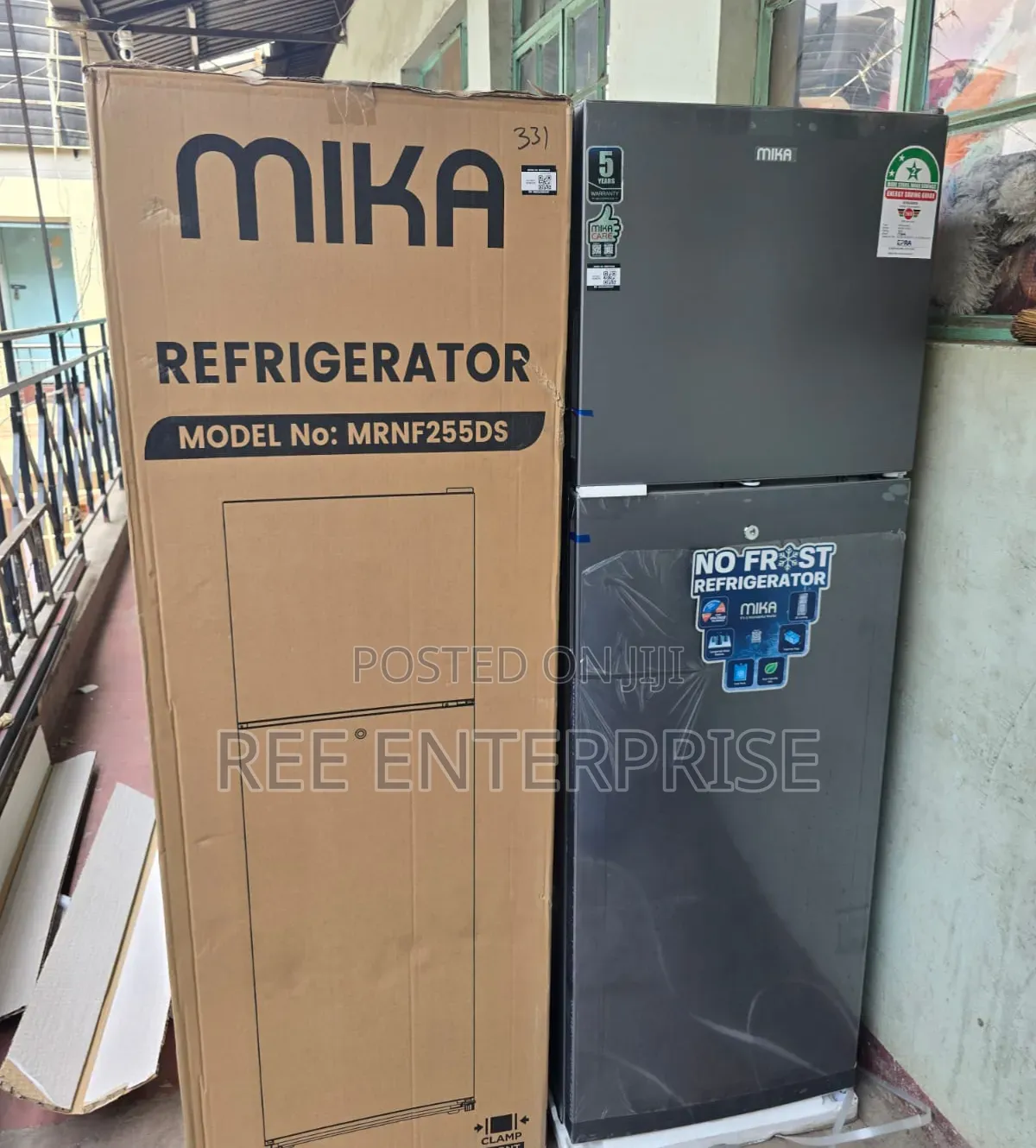 Mika 255 Litres Mrnf255lsd,No Frost Double Door Refrigerator