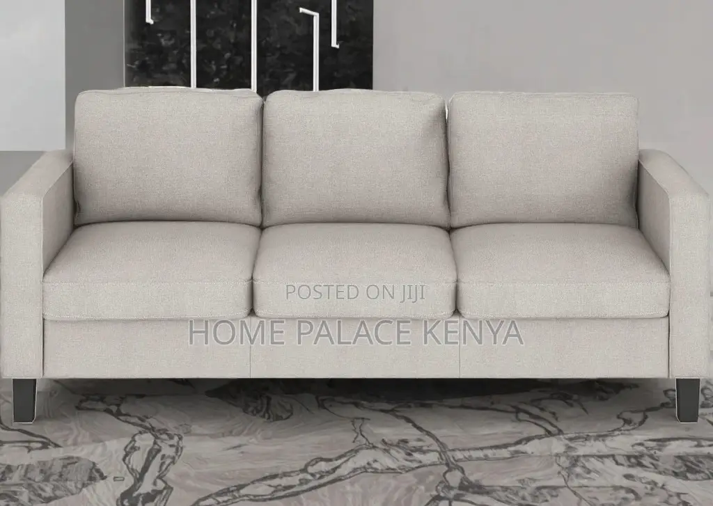 Home Sofa: 3 Seater Fabric Sofa