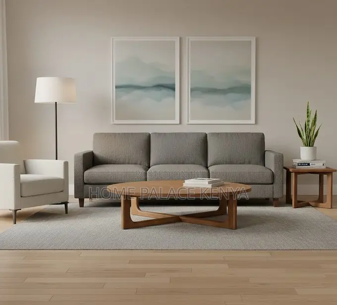 Home Sofa: 3 Seater Fabric Sofa
