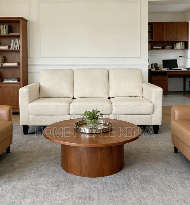 Home Sofa: 3 Seater Fabric Sofa
