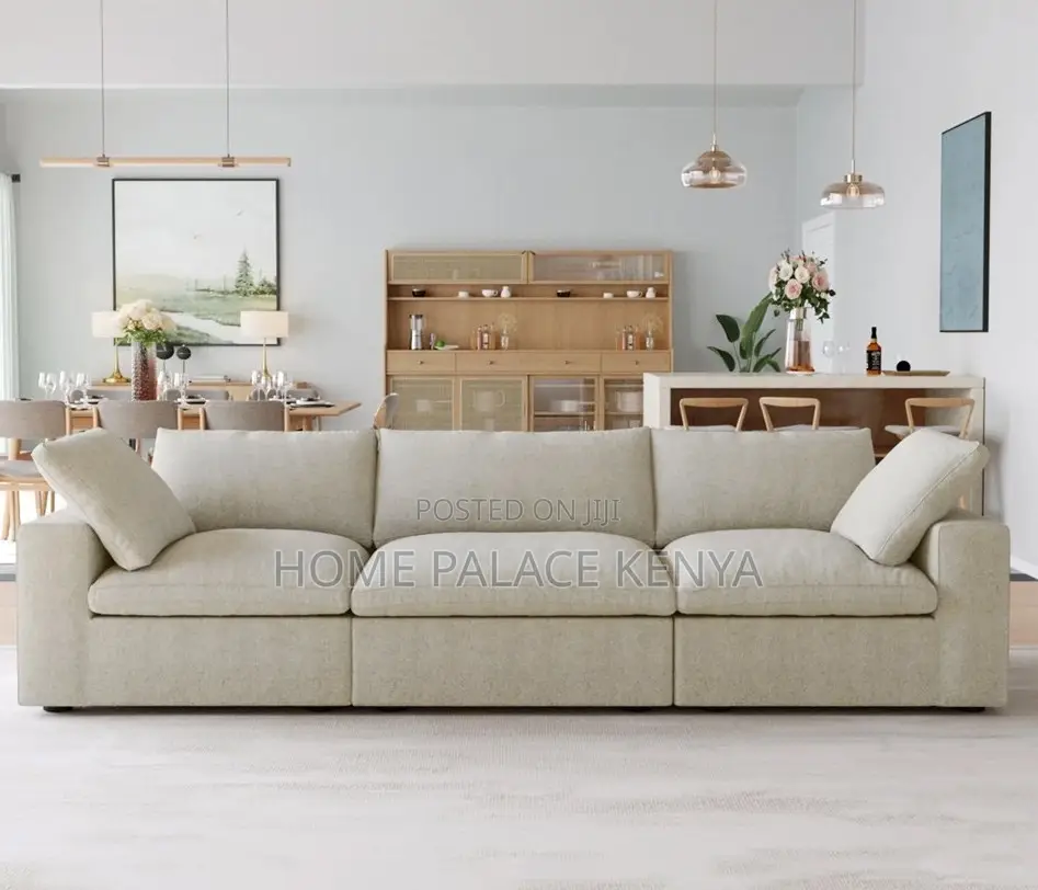 Home Sofa: 3 Seater Fabric Sofa
