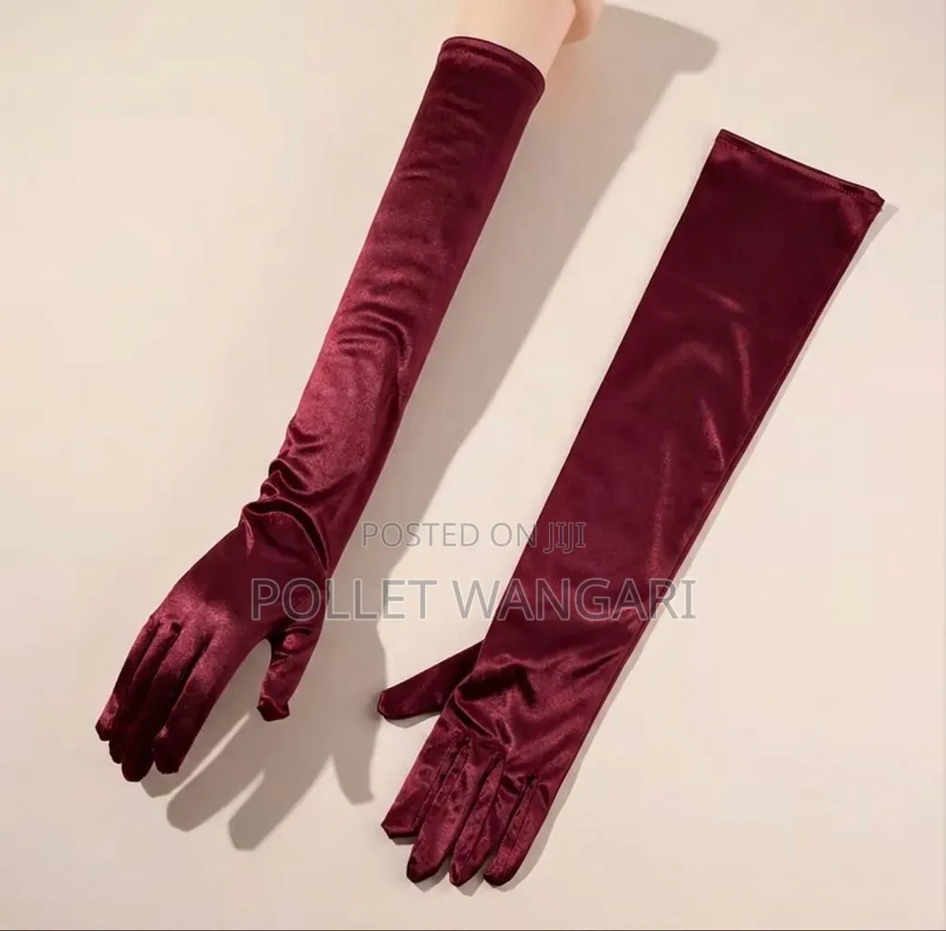 Long Opera Gloves( Available In White, Red And Black And Maroon)