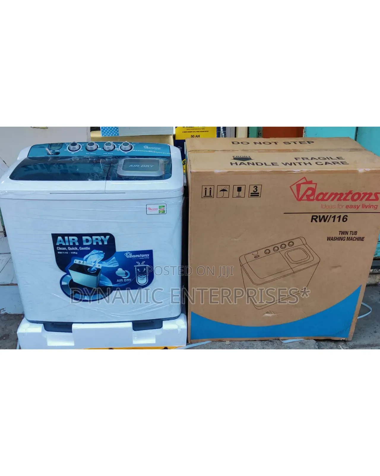 Black Ramtons 10kgs Top Load Twin Tub Washing Machine