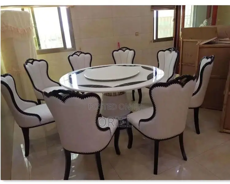 Dining Tables : Black White Marble Dining Table