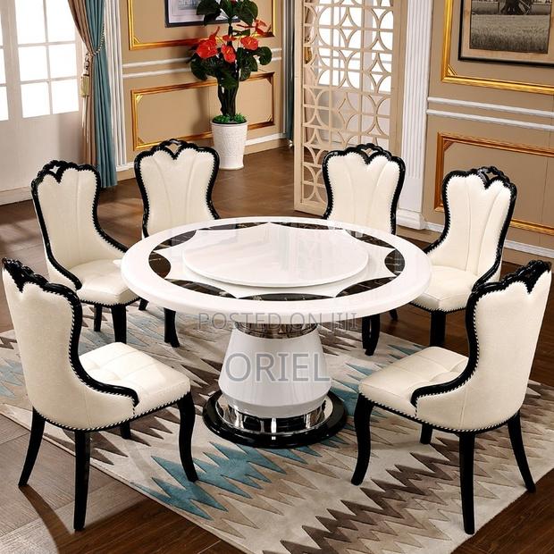 Dining Tables : Black White Marble Dining Table - thumbnail 8