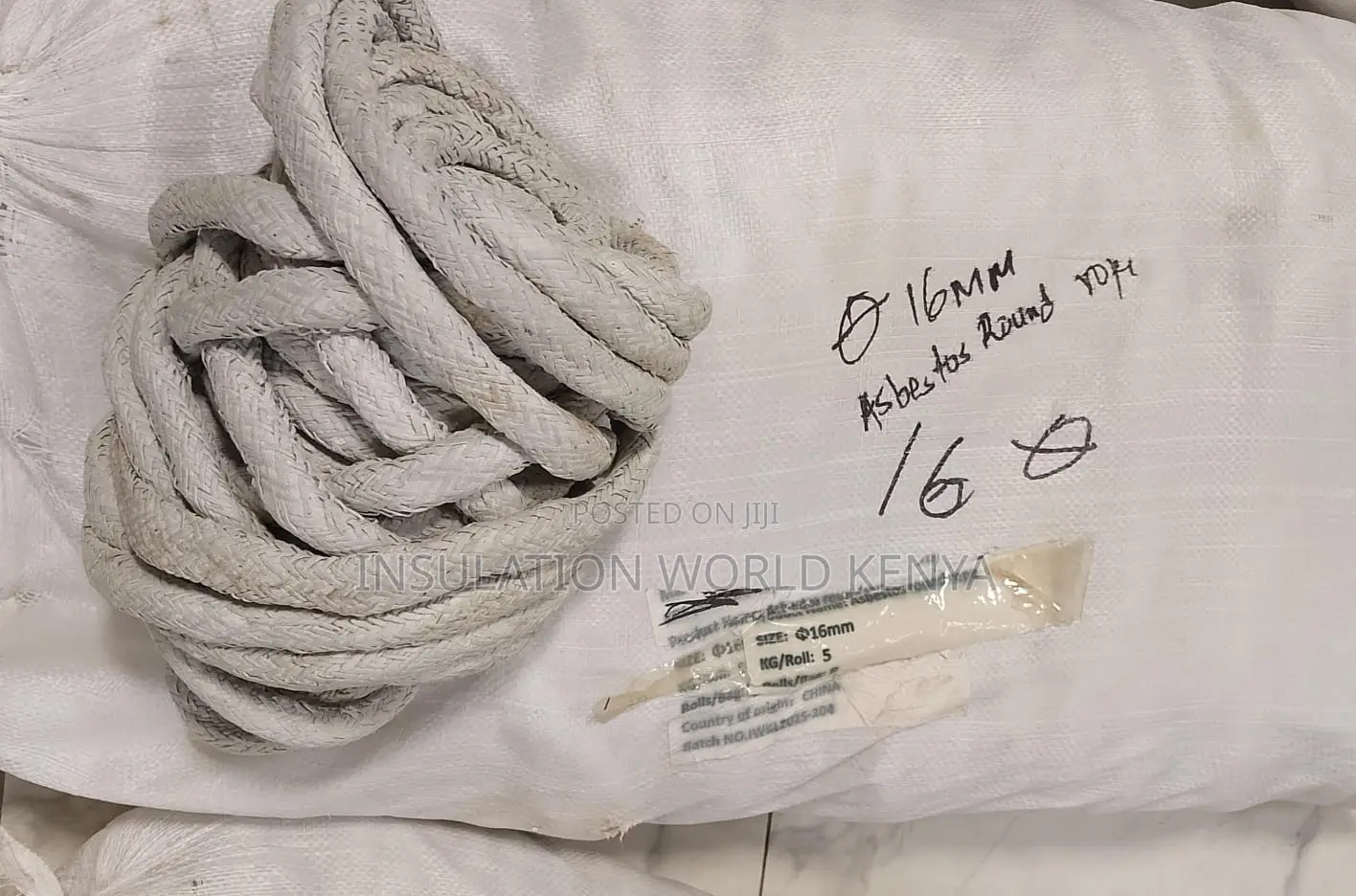 Asbestos Round Rope 16mm