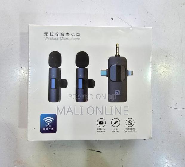 3 in 1 Wireless Lavalier Microphone 3.5mm Clip on Lapel Mic