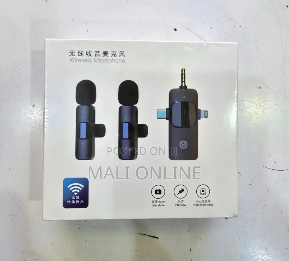 3 in 1 Wireless Lavalier Microphone 3.5mm Clip on Lapel Mic
